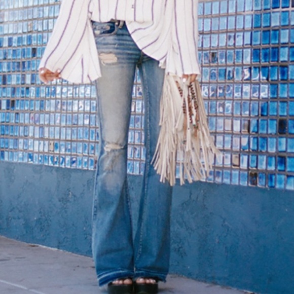 american eagle boho flare jeans